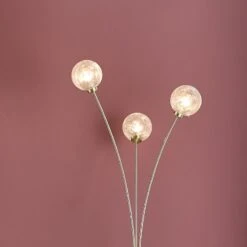 Avari Brass & Frosted Glass Floor Lamp -Housing Units Furniture Store 957671ee77a88a497ad10a489c550f85