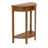 Helena Half Moon Teak Wood Console Table
