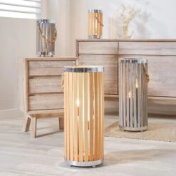 Natural Wood Large Lantern Floor Lamp -Housing Units Furniture Store 95e8fef7c8d7c5770520bfee6d478823