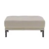 Natuzzi Editions Toledo Greige Large Leather Ottoman