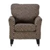 Lucinda Black & Natural Patterned Fabric Accent Armchair