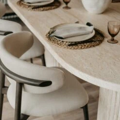 Albana Oval Travertine Effect Dining Table -Housing Units Furniture Store 961d0ad577e2046b5a3313624edcea3c 1