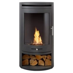 OKO S5 Cylindrical Bioethanol Stove With Log Store -Housing Units Furniture Store 962b58e492270965d272b2b32f0c02d4