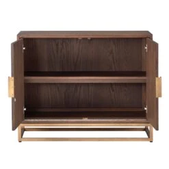 Olivia James Hemingway Mahogany Oak & Gold 2 Door Sideboard -Housing Units Furniture Store 963d94ba83845caaf844f71c9e584a8e