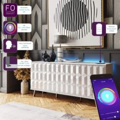 Frank Olsen Elevate White LED & Wireless Charging Sideboard 12 Frank Olsen Elevate White LED & Wireless Charging Sideboard -Housing Units Furniture Store 976691e0918e2b72e2356b8e83d3e6d4