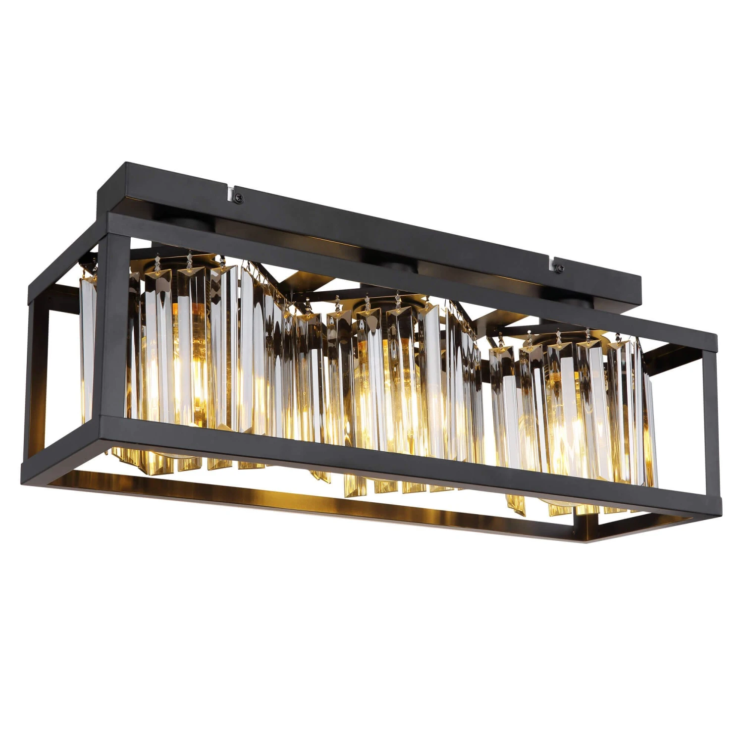 Devito Matt Black 3 Light Flush Ceiling Light 3 Devito Matt Black 3 Light Flush Ceiling Light - Image 3