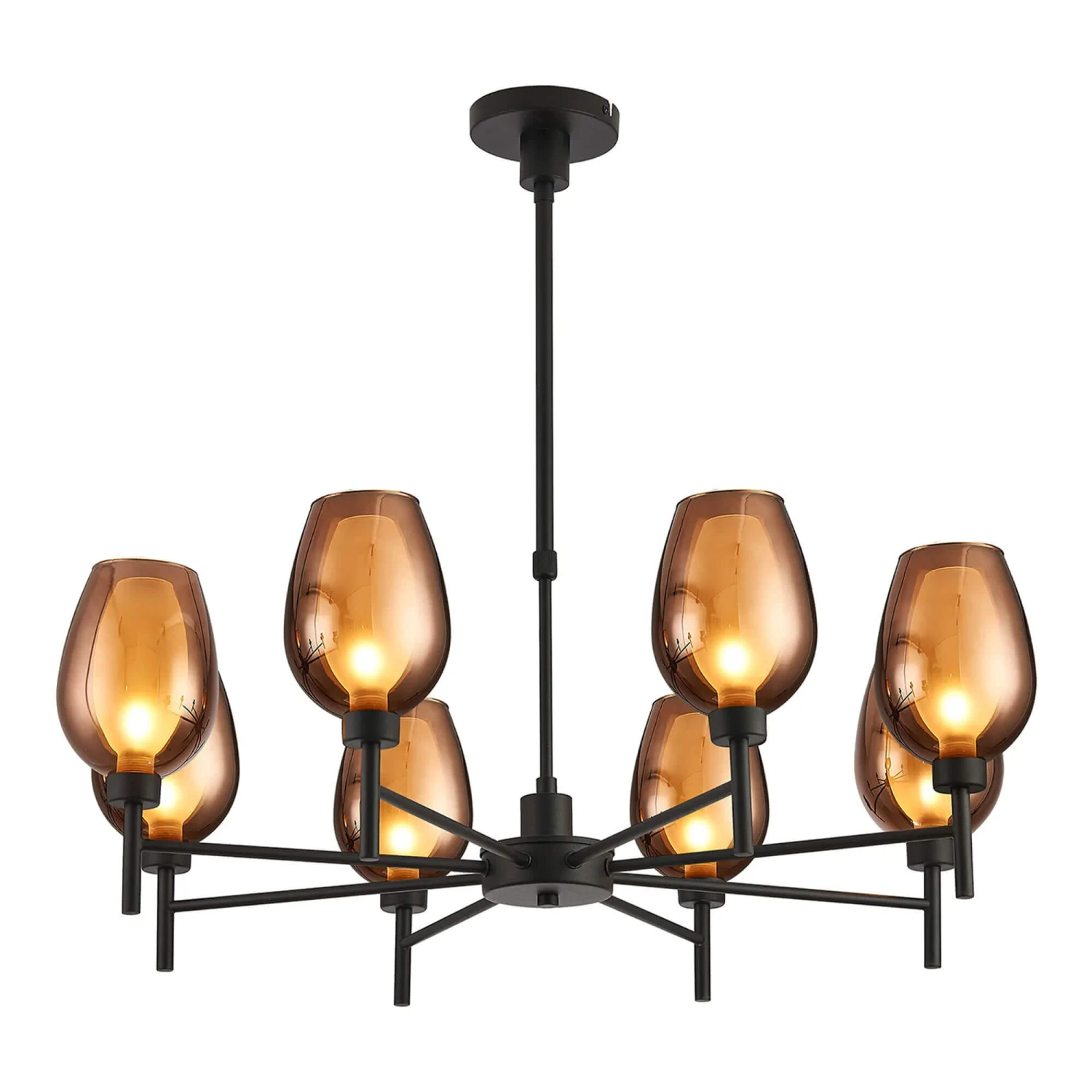 Delia Black & Copper 8 Light Pendant 3 Delia Black & Copper 8 Light Pendant - Image 3