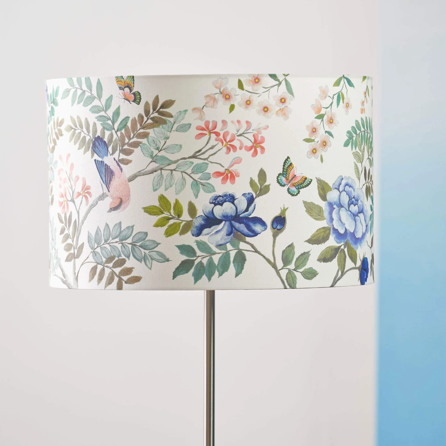 Designers Guild Porcelaine De Chine Cobalt Blue 18 Inch Drum Shade 1 Designers Guild Porcelaine De Chine Cobalt Blue 18 Inch Drum Shade