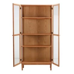 Aarhus Natural Oak Tall Display Cabinet -Housing Units Furniture Store 98c19ff8d771331e74d4a01cd2da5734