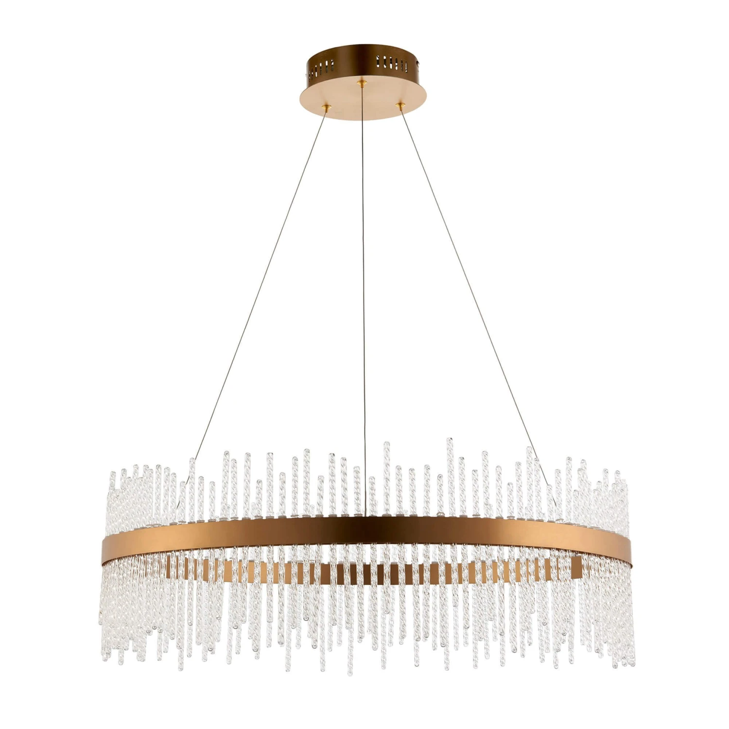 Round Glass Rod LED Pendant Light 2 Round Glass Rod LED Pendant Light - Image 2