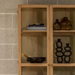 Aarhus Natural Oak Tall Display Cabinet -Housing Units Furniture Store 995ea53775726576b4ffc18bca57d8cf