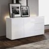 Frank Olsen Intelligent White Gloss 2 Door 3 Drawer Sideboard