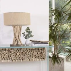 Driftwood Table Lamp With Natural Jute Shade -Housing Units Furniture Store 99b205099c6372e4c686add337828aed