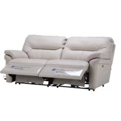G Plan Seattle Capri Chalk Leather 3 Seater Double Power Recliner Sofa -Housing Units Furniture Store 9a5c7ad9230c2ec508c178ca86998541