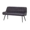 Moretti Grey Faux Leather 160cm Dining Bench