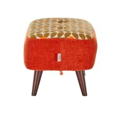 Orla Kiely Donegal Derry Orange & Sixties Stem Fawn Small Footstool -Housing Units Furniture Store 9ae97b008e498f4859217a4d89f0585b 1