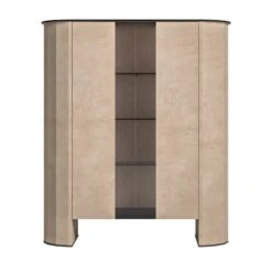 Santori Rounded 2 Door Tall Cream Display Cabinet -Housing Units Furniture Store 9aee665d6005e6170c3fdd68044eed01