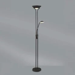 Brazier Satin Black USB 2 Light Uplighter Floor Lamp -Housing Units Furniture Store 9b1ccd70445fd1a081153d10ee62cc84 1