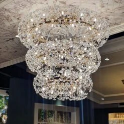 Avezza 3 Tiered Chrome Pendant Light