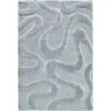 Cleo Wave Blue Textured 200cm X 290cm Rug