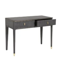 Davina Ebony 2 Drawer Dressing Table With Gold Handles -Housing Units Furniture Store 9c2320f65bab12c1dd1b3bfdccb30108