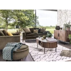 Annika Smoked Oak Slatted Sliding 2 Door Coffee Table -Housing Units Furniture Store 9c52250300cfb900208732ea97c4d5b5 1