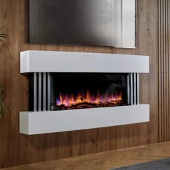 Visto 55" Wall Mounted Contemporary Electric Fire Suite -Housing Units Furniture Store 9d8526845d58051b433658cec455f242