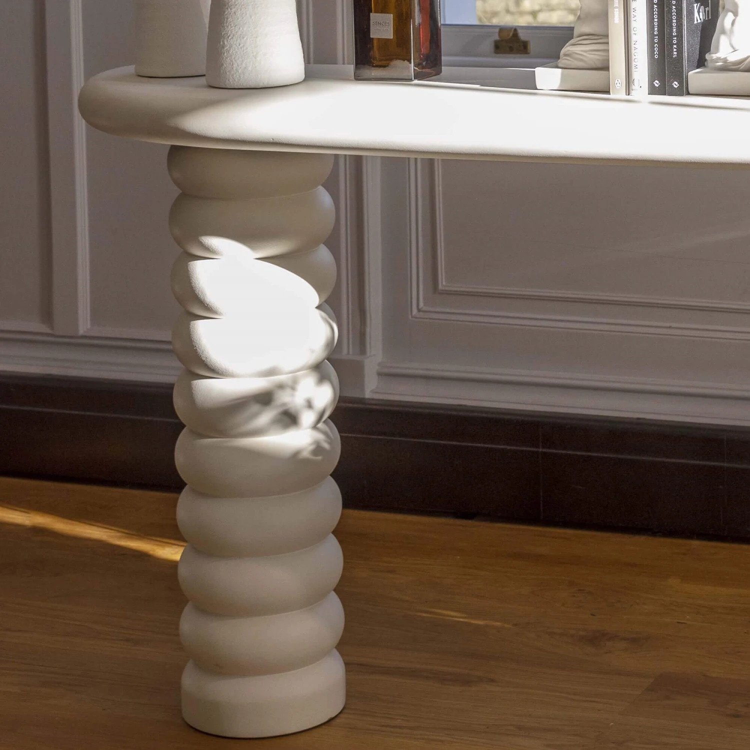 Basilia White Long Console Table 6 Basilia White Long Console Table - Image 6