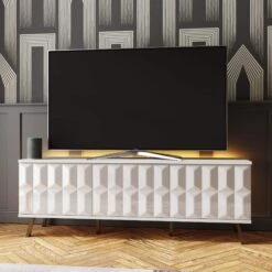 Frank Olsen Elevate White LED And Intelligent Eye TV Unit