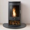 OKO Truncated Black Granite Stone Hearth