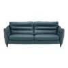Carrera Teal Blue Leather 3 Seater Maxi Electric Recliner Sofa