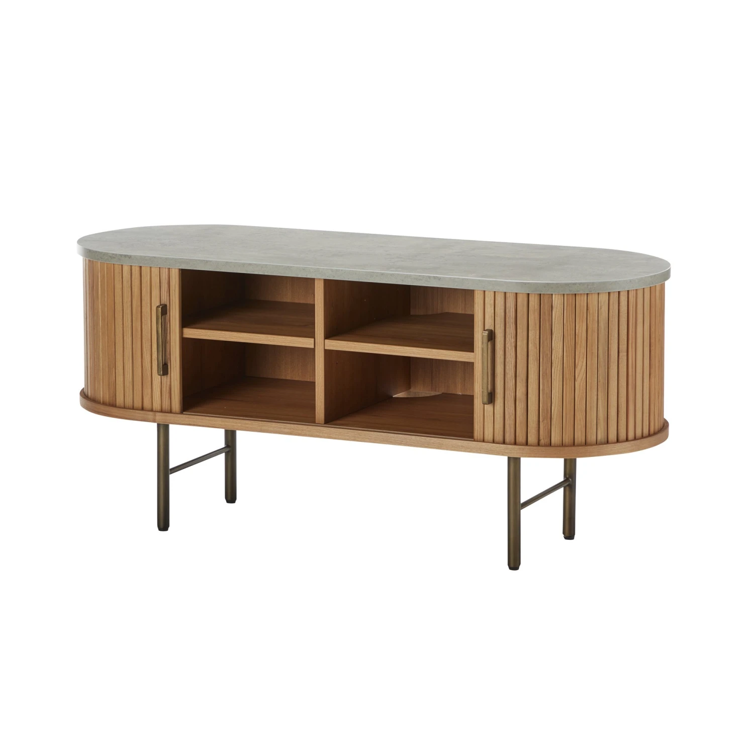 Ariana TV Unit Top In Concrete Effect 4 Ariana TV Unit Top In Concrete Effect - Image 4
