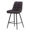 Moretti Grey Faux Leather Counter Bar Stool