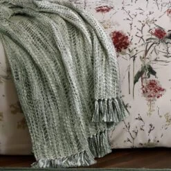 Laura Ashley Liberton Sage Throw -Housing Units Furniture Store a0398d038c661b89240799ba2b9ef2bb