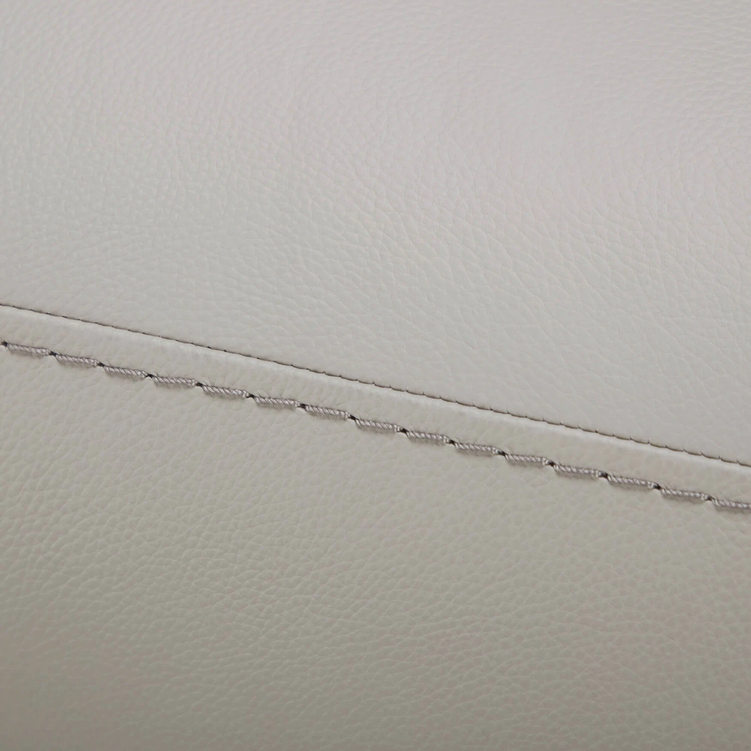 Lariano Light Grey Leather Ottoman 5 Lariano Light Grey Leather Ottoman - Image 5