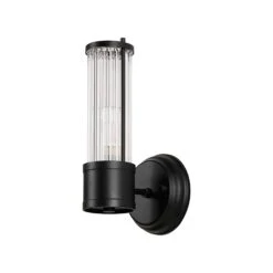 Newton Satin Black 1 Light Glass Rod Wall Light -Housing Units Furniture Store a16b2d427e3f1ff6c640badc25fcf9bf