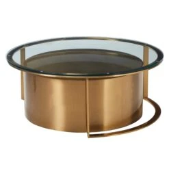 Ophelia Brushed Gold & Glass Set Of 2 Coffee Tables -Housing Units Furniture Store a1e38d6e27271c81d4e2e0681fade8ef