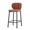 Sofia Tan Faux Leather Counter Bar Stool