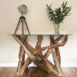 Java Teak Rectangular Console Table