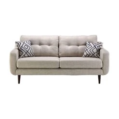 Ariana Large Natural Boucle Fabric 3 Seater Sofa