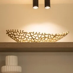 Aussie Gold Coral Ellipse Bowl