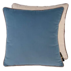 Two Faced Blue & Champagne Large Cushion