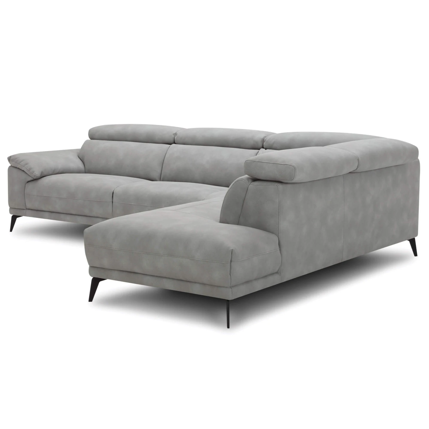 Casper Grey Fabric Corner Sofa (Right) 6 Casper Grey Fabric Corner Sofa (Right) - Image 6