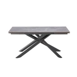 Rossini Extending Dining Table And 6 Toby Light Grey Velvet Dining Chairs -Housing Units Furniture Store a64b7f7f79a654d03a4397913f231ffe