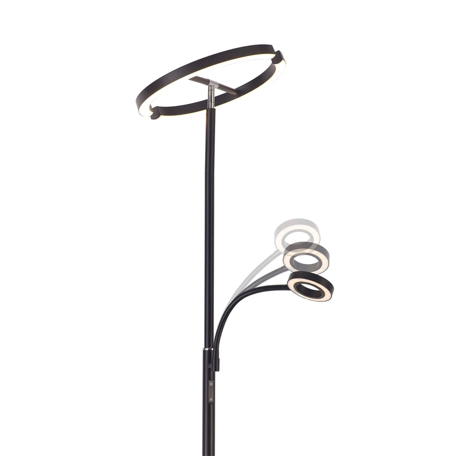 Vague Black Uplighter & Reading Light Floor Lamp 5 Vague Black Uplighter & Reading Light Floor Lamp - Image 5