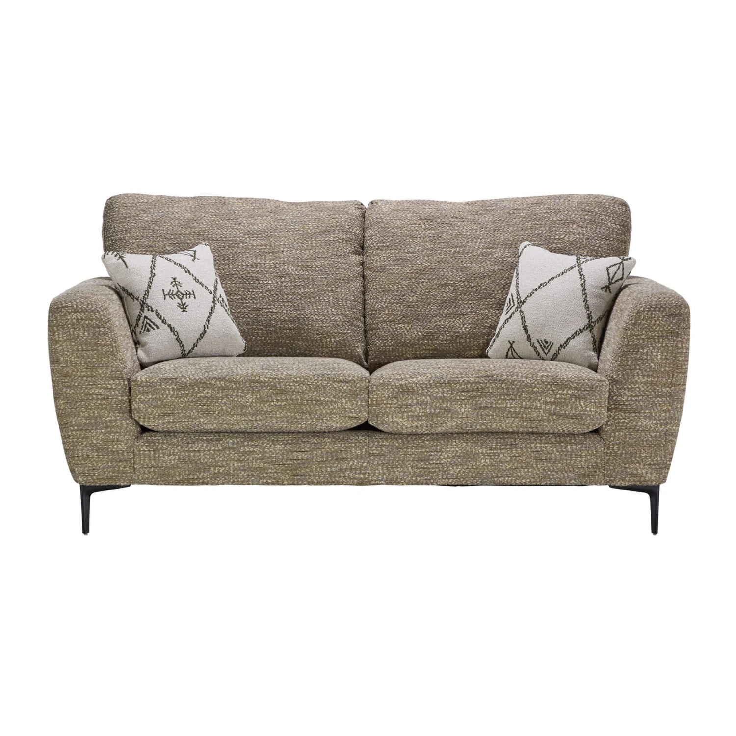 Isabella Green Fabric 2 Seater Sofa 1 Isabella Green Fabric 2 Seater Sofa