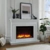 Genoa White Electric Fireplace Suite