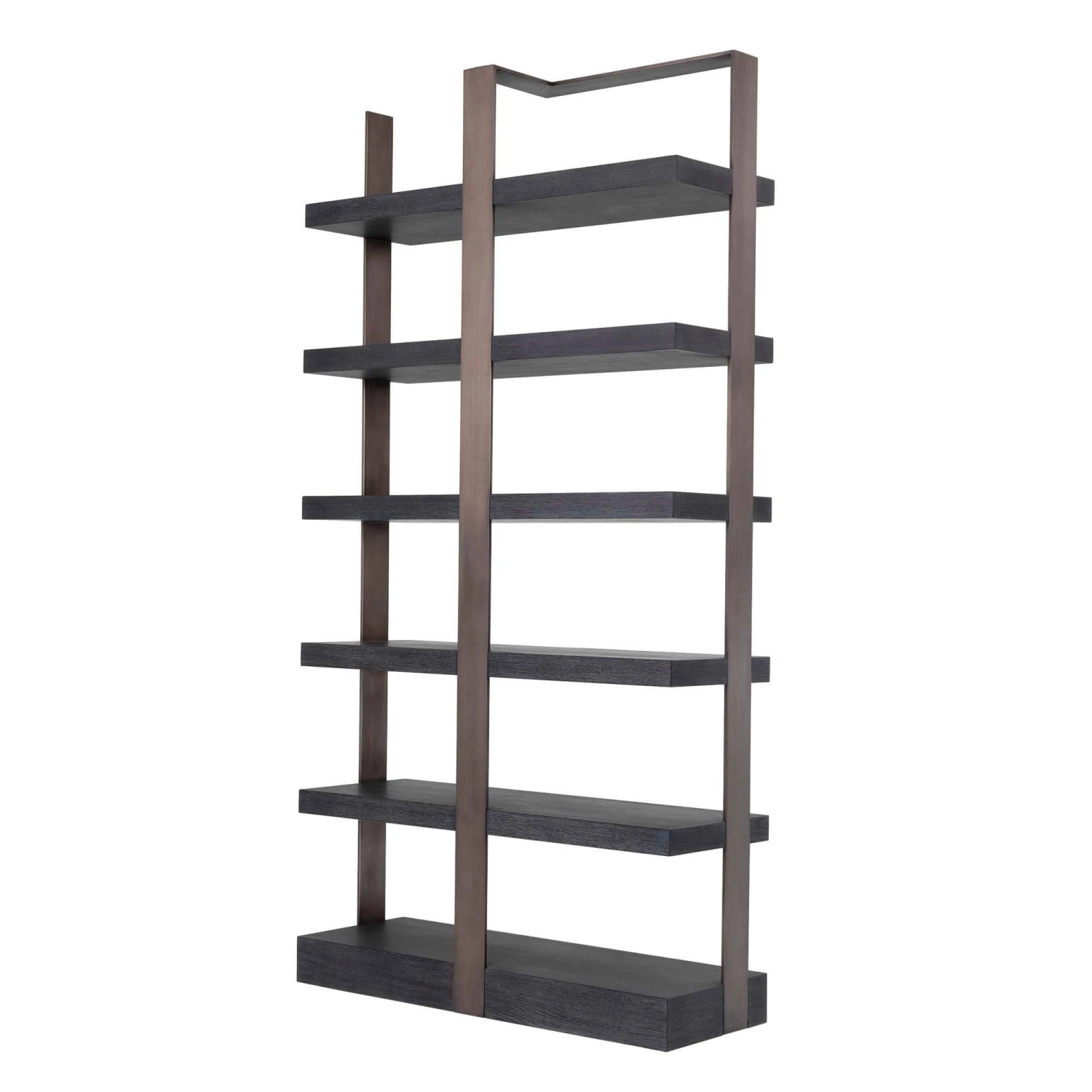 Eichholtz Geo Charcoal Grey Crown Oak Veneer Cabinet 4 Eichholtz Geo Charcoal Grey Crown Oak Veneer Cabinet - Image 4