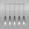Chelsea Slim Satin Black & Smoked 5 Light Bar Pendant