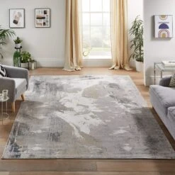 Skyline Ivory Navy 300cm X 400cm Rug